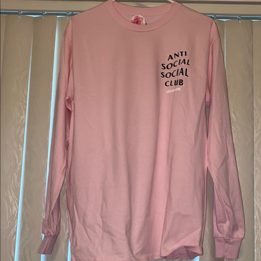 Anti Social Social Club Pink Long Sleeve Shirt